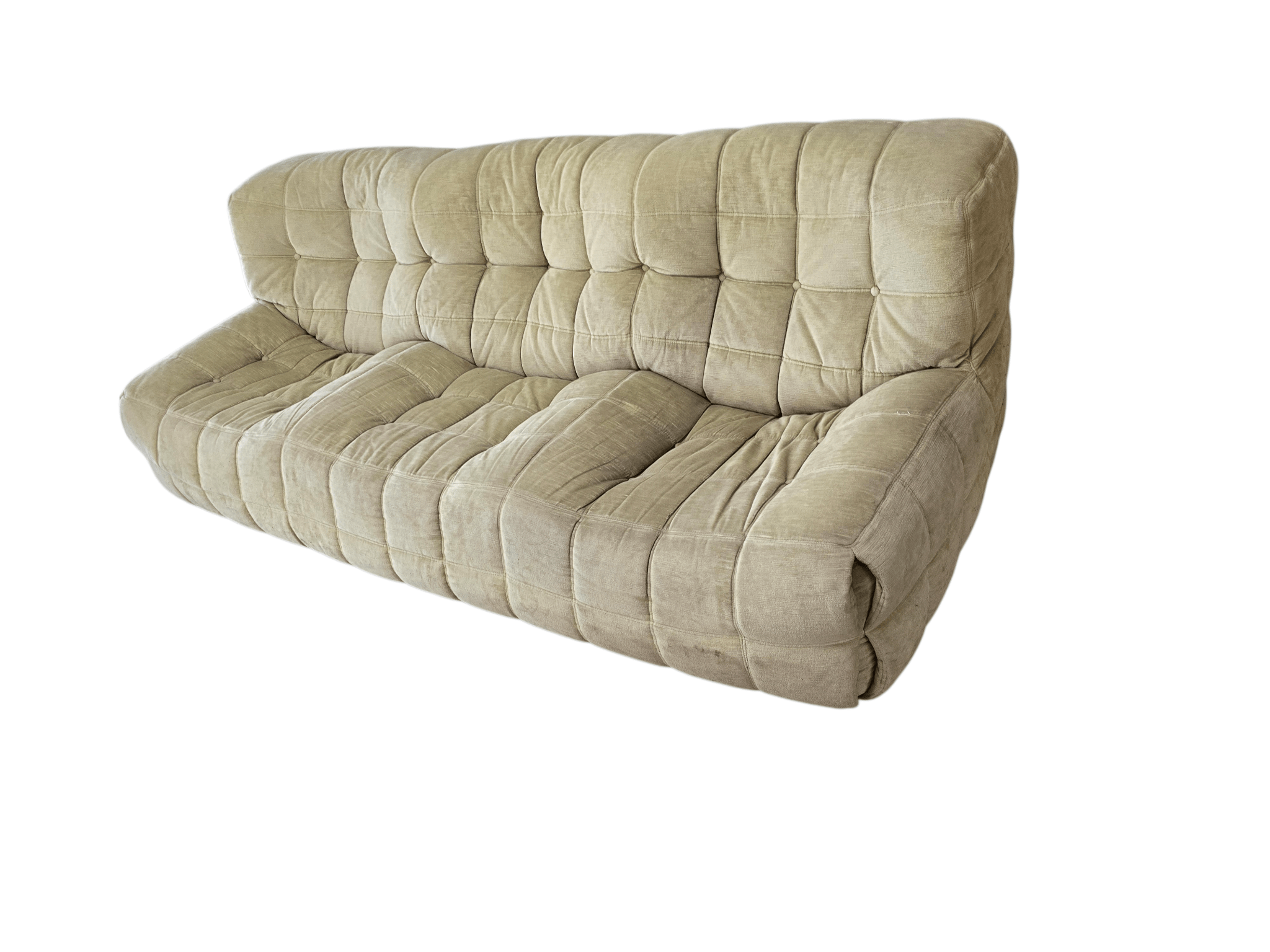 Ligne Roset Vintage Three Seater Kashima Sofa & Footstool - Opulent Seating
