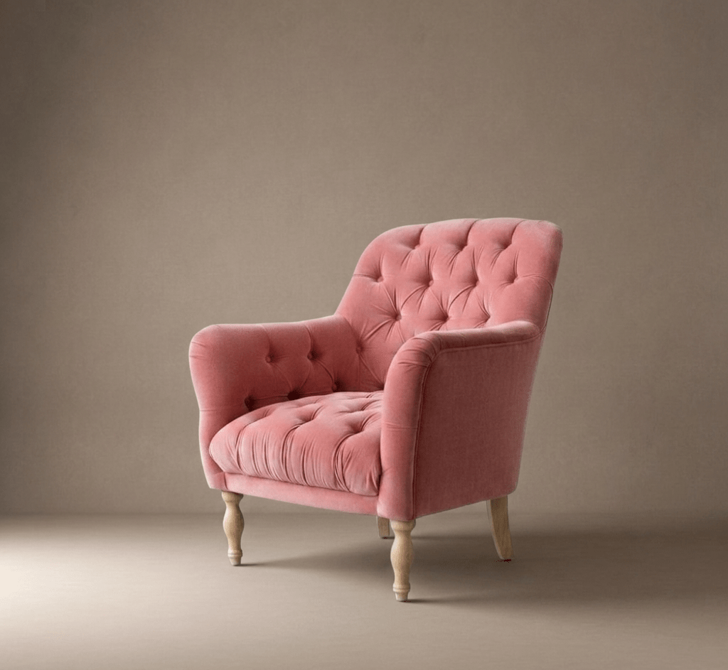 LOAF Clever Velvet Pink Readers Armchair - Opulent Seating