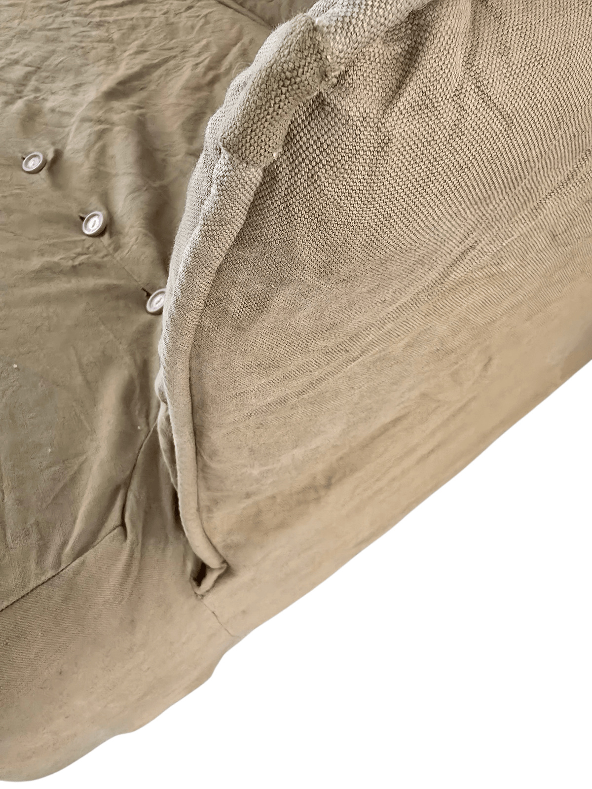 Maker & Sons "Song" Large 3 Seater Sofa & Matching Footstool | Olive Green Linen - Opulent Seating