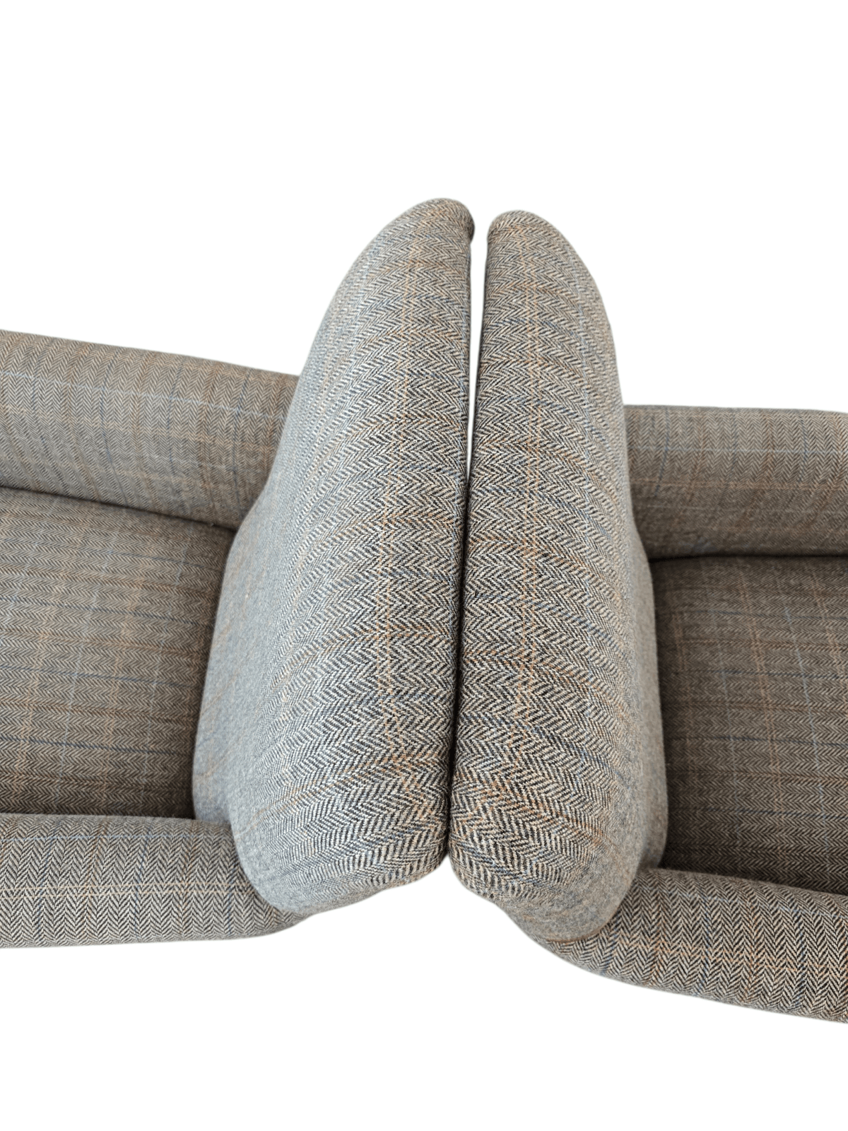 Pair of Genuine Tetrad for John Lewis 'Bowmore' Armchairs – Bracken Herringbone Harris Tweed - Opulent Seating