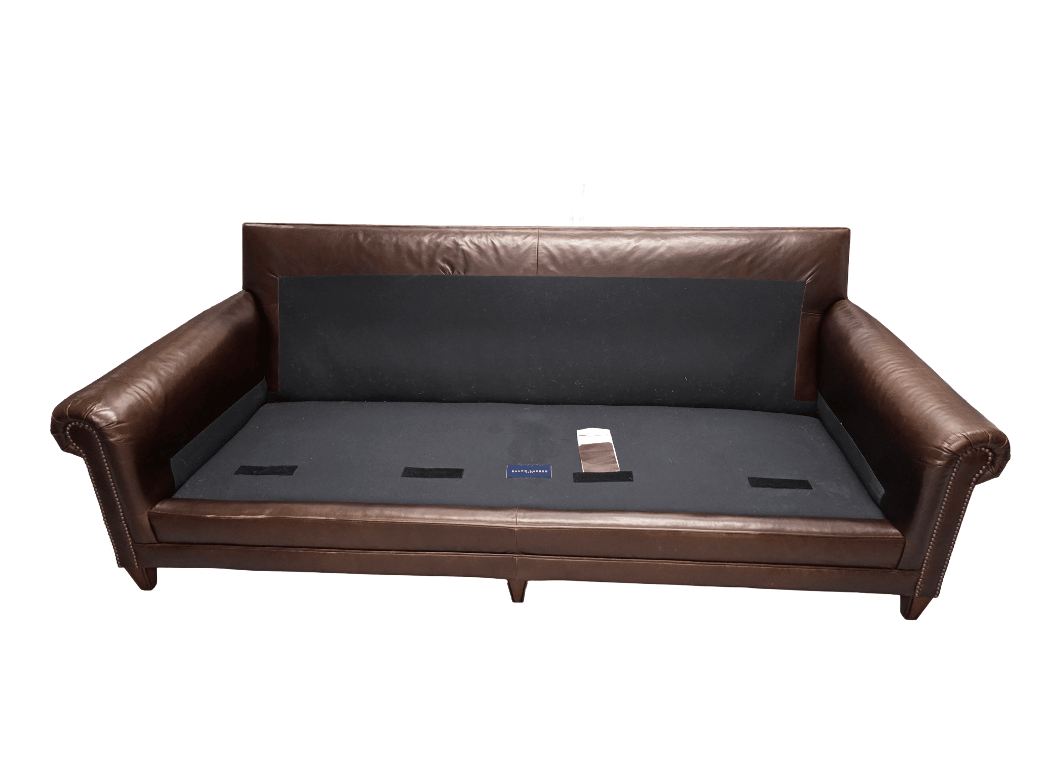 Ralph Lauren Macintyre Three Seater Brown Leather Sofa - Opulent Seating