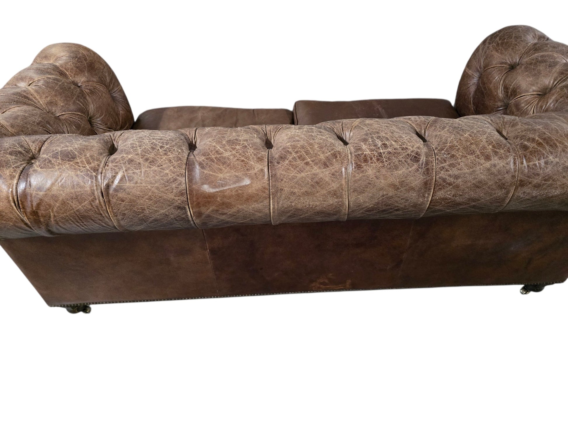Restoration Hardware ‘Kensington’ Leather Three Seater Sofa by Timothy Oulton - Opulent Seating