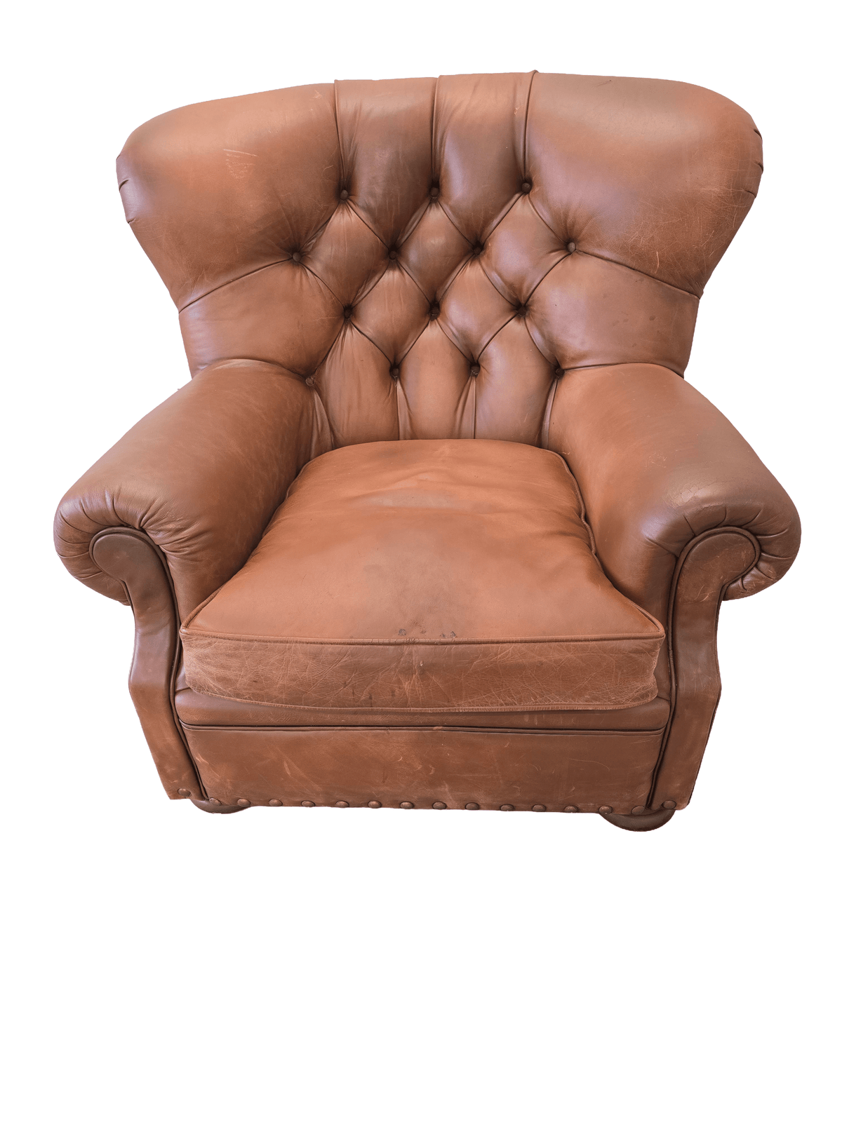 Restored Ralph Lauren Writers Club Armchair & Ottoman Set - Opulent Seating