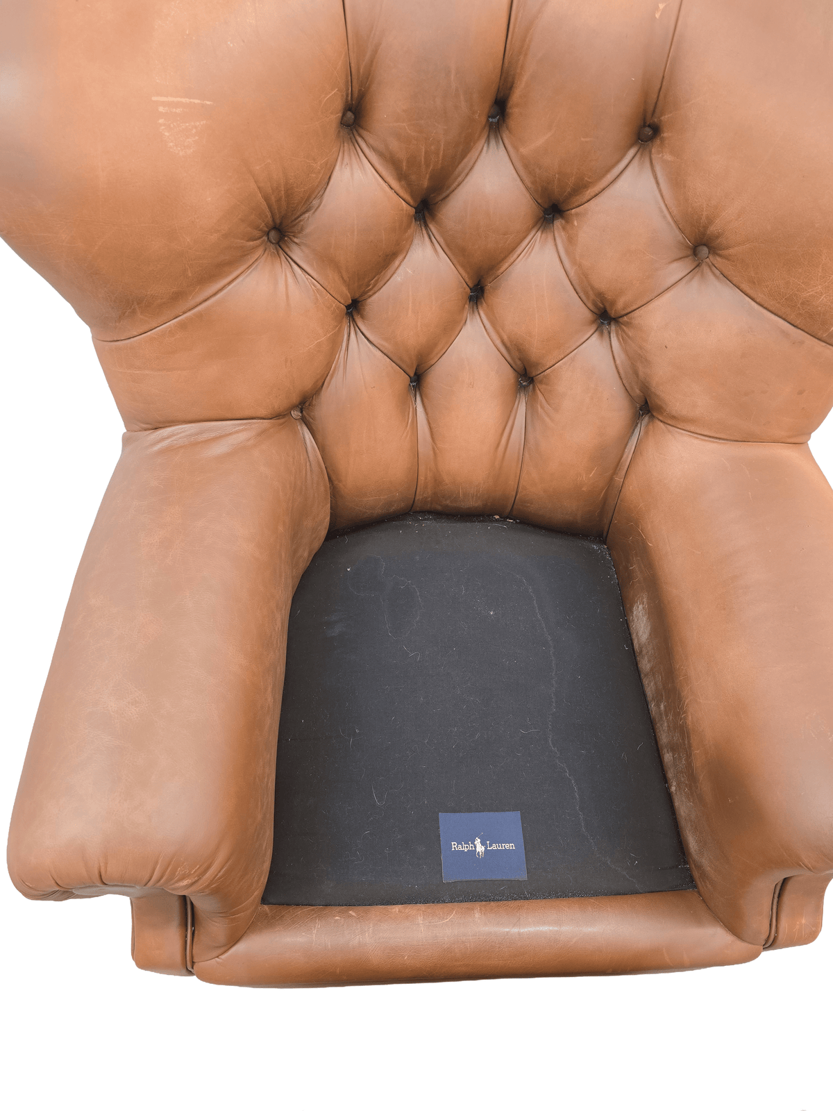 Restored Ralph Lauren Writers Club Armchair & Ottoman Set - Opulent Seating