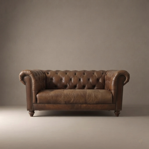 Barker and Stonehouse 'Ullswater' Two Seater Leather Sofa | Brown | Classic Chesterfield Design