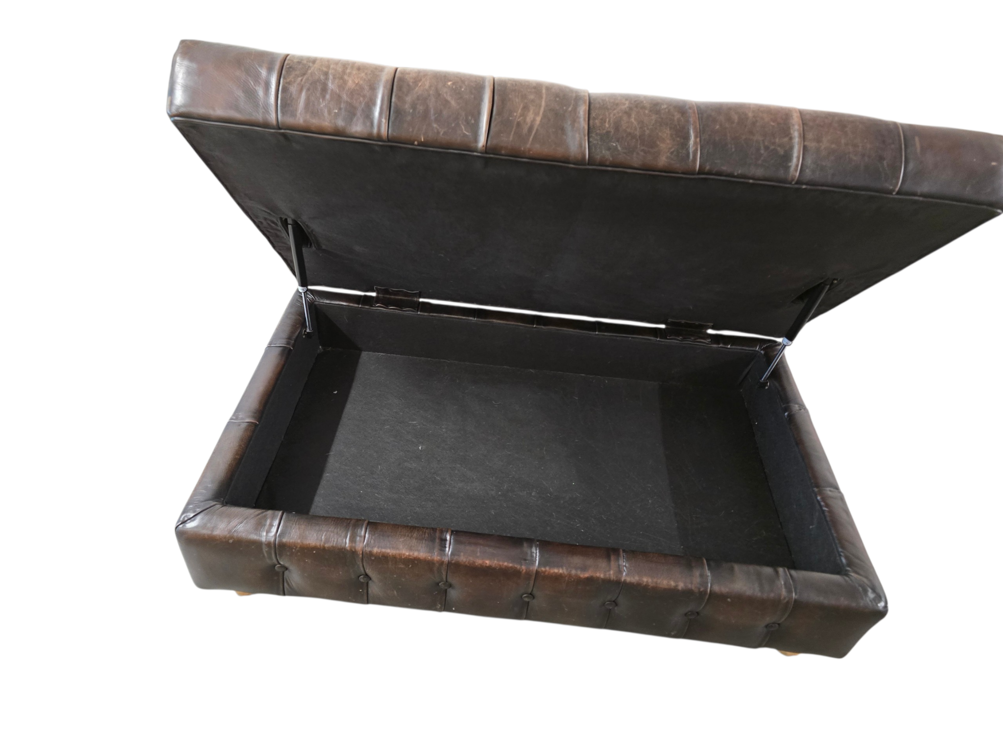Timothy Oulton Westminster  Three Seater Leather Sofa, Armchair, & Large Ottoman Set
