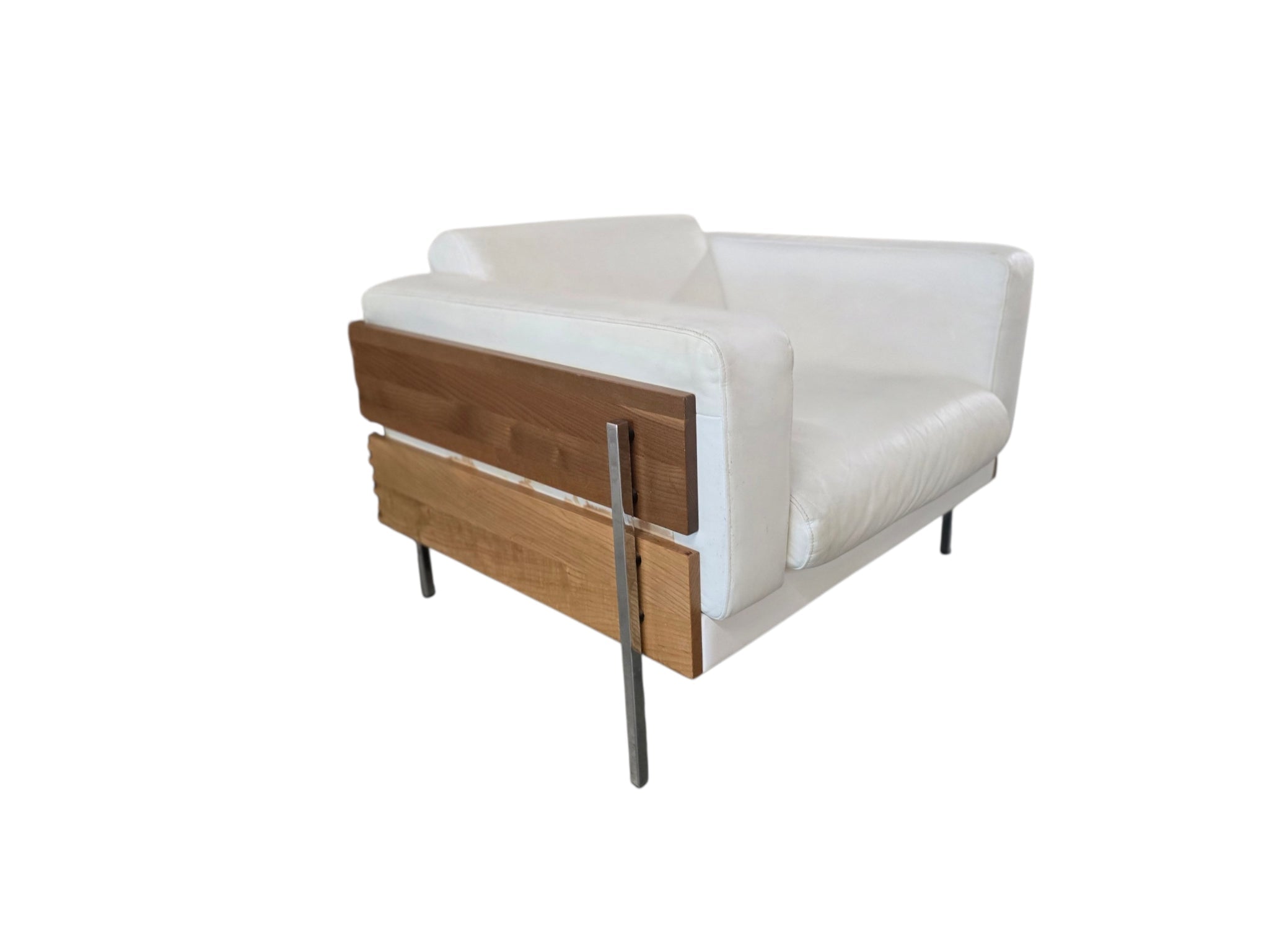 Robin Day Leather White Forum Armchair Habitat - Opulent Seating
