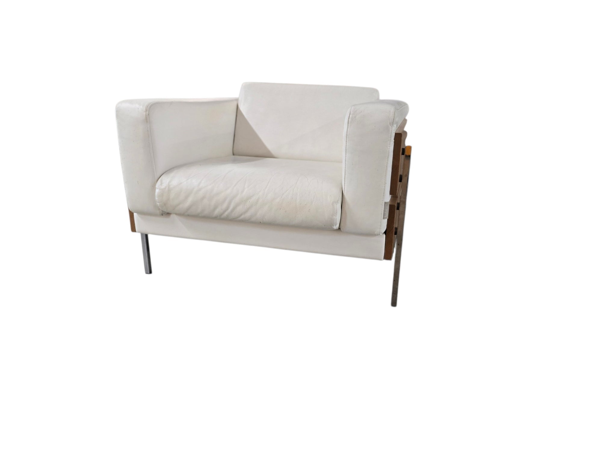 Robin Day Leather White Forum Armchair Habitat - Opulent Seating