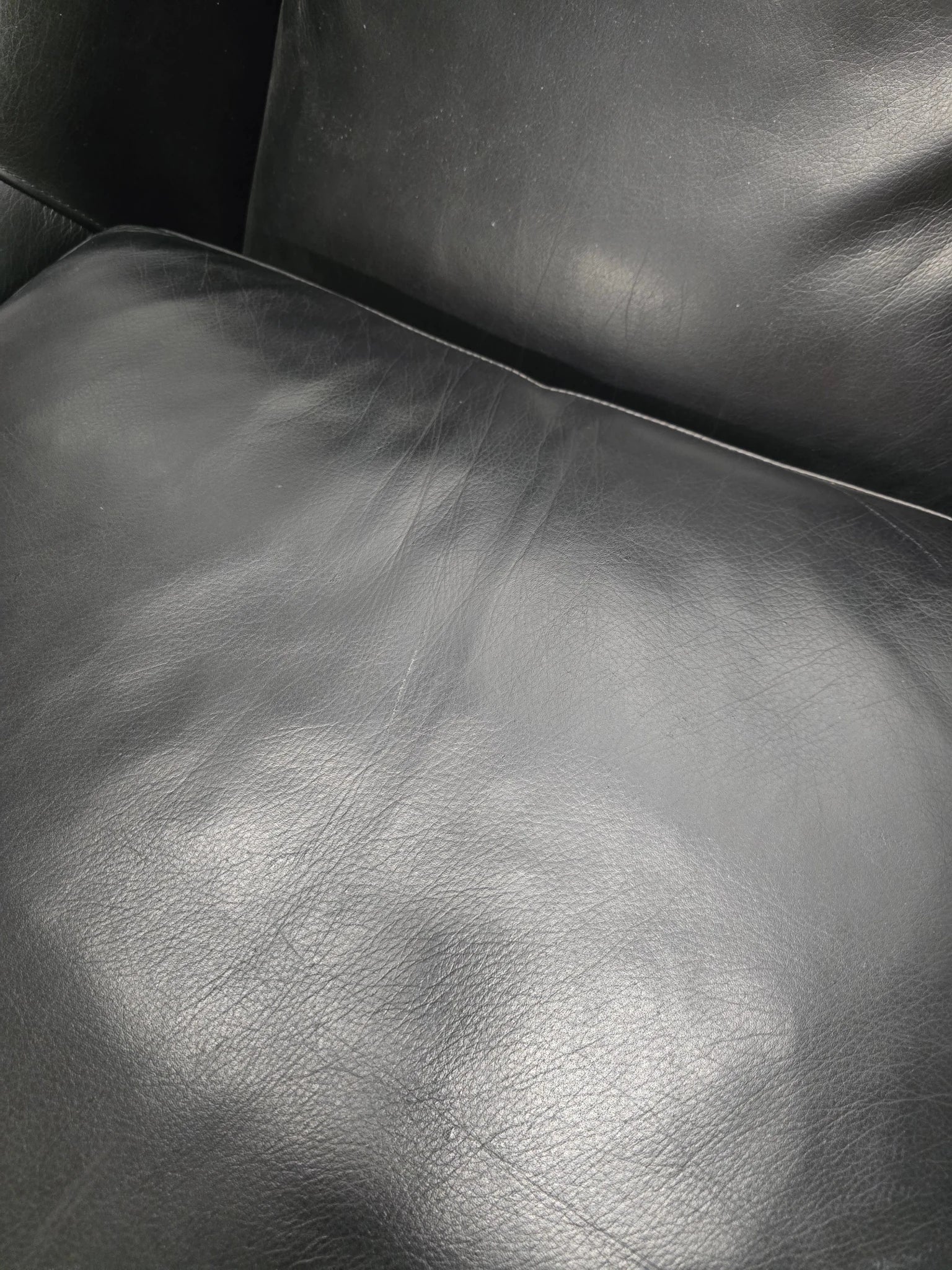Roche Bobois Armchair in Premium Black Leather - Opulent Seating