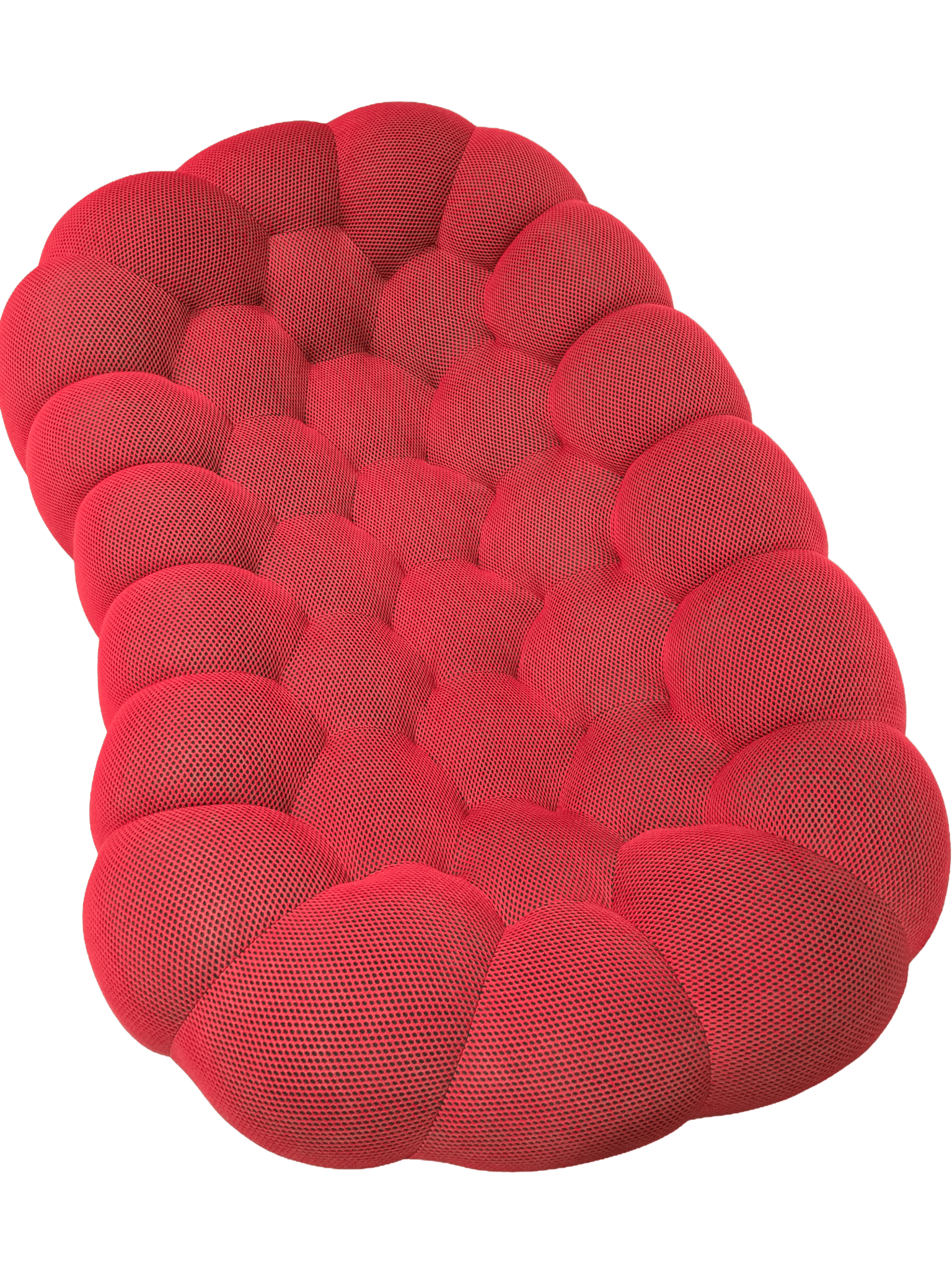 Roche Bobois Curved Red Bubble Sofa 2.5 Seater - Opulent Seating