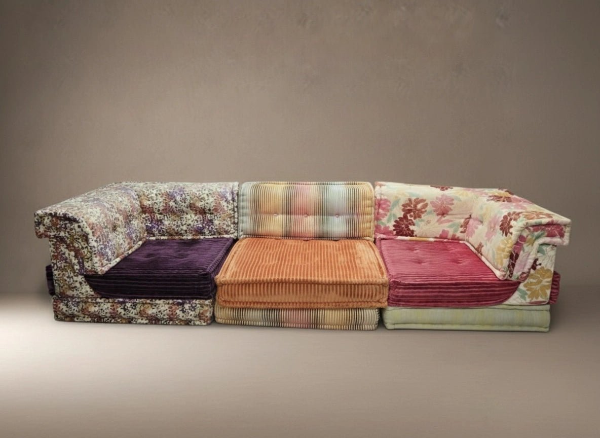 Roche Bobois Mah Jong Sofa in Kenzo Missoni Fabric Mix Three Seater - Opulent Seating