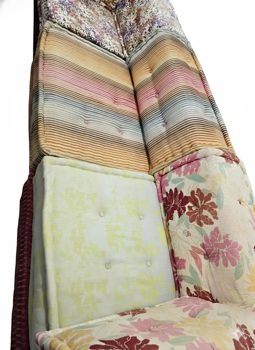 Roche Bobois Mah Jong Sofa in Kenzo Missoni Fabric Mix Three Seater - Opulent Seating