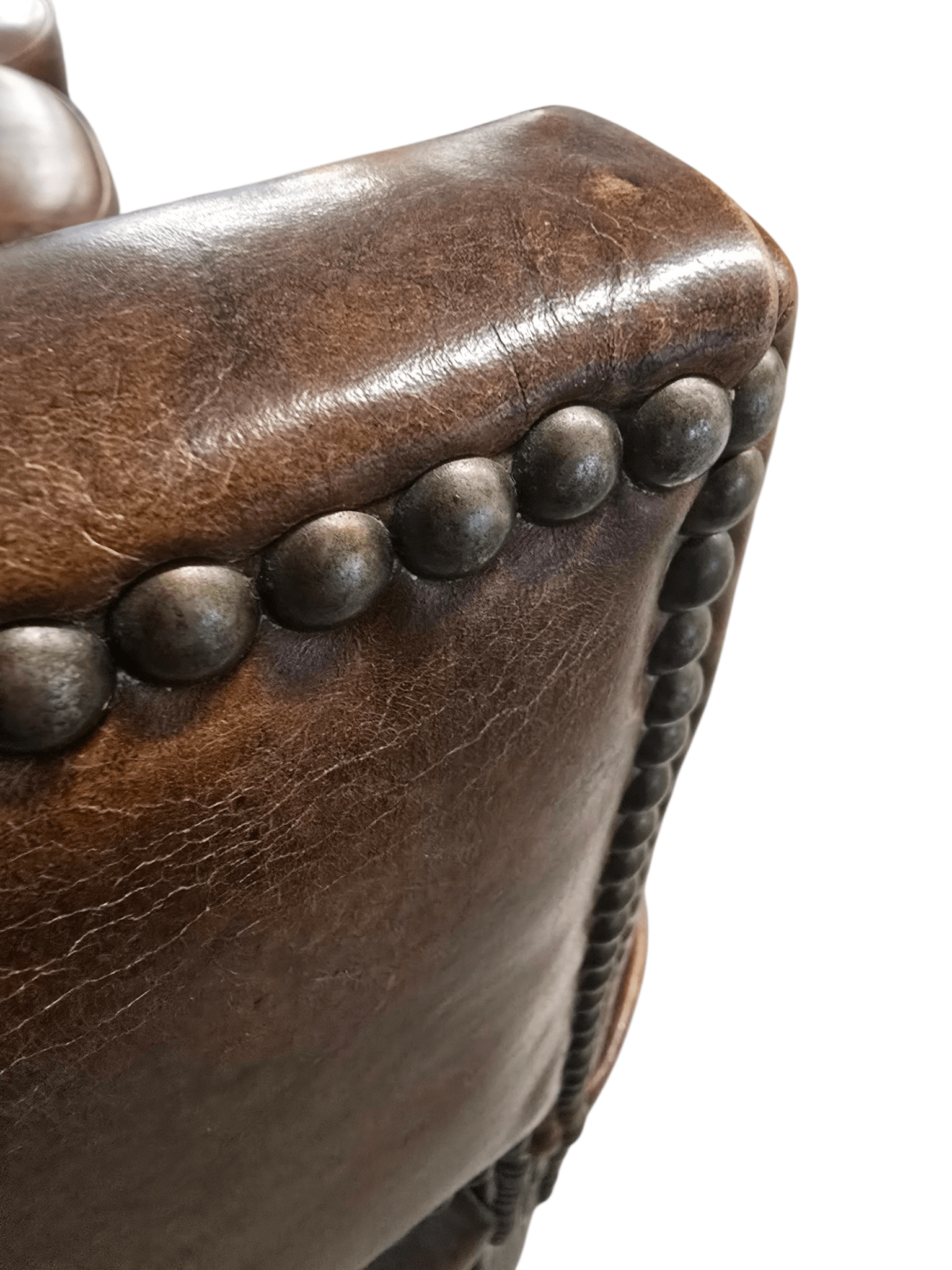 Set of Four Halo Timothy Oulton Leather Brown Dining Chairs - Opulent Seating