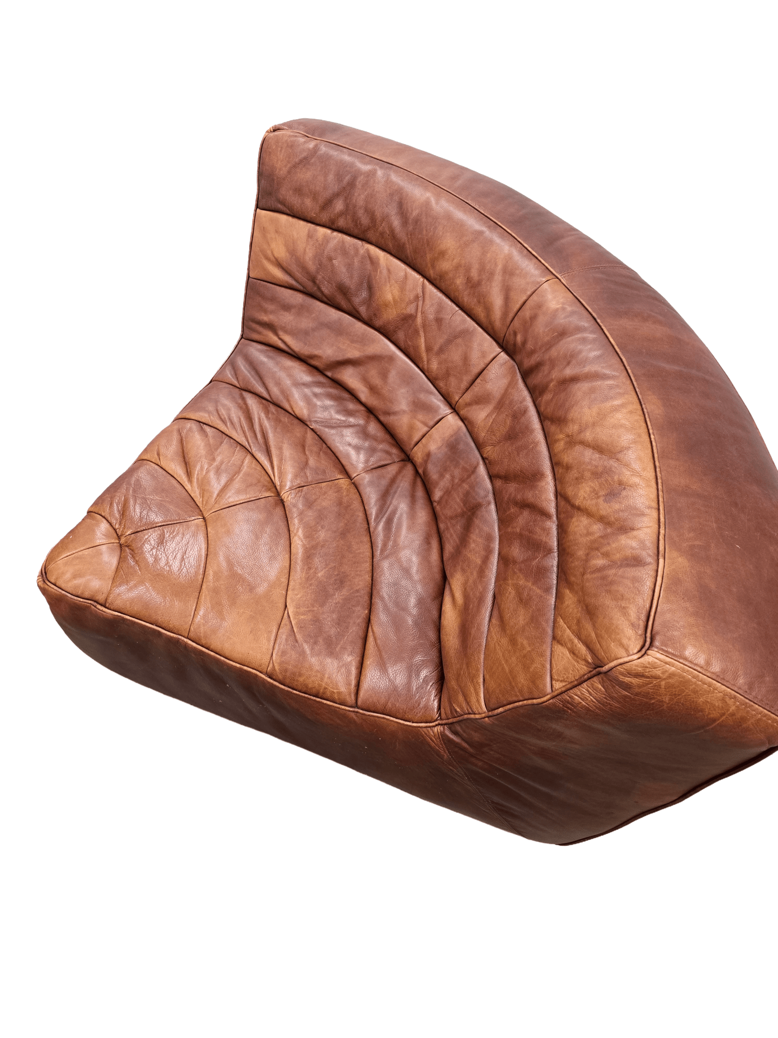 Timothy Oulton Brown Leather Shabby Corner Sofa - Opulent Seating