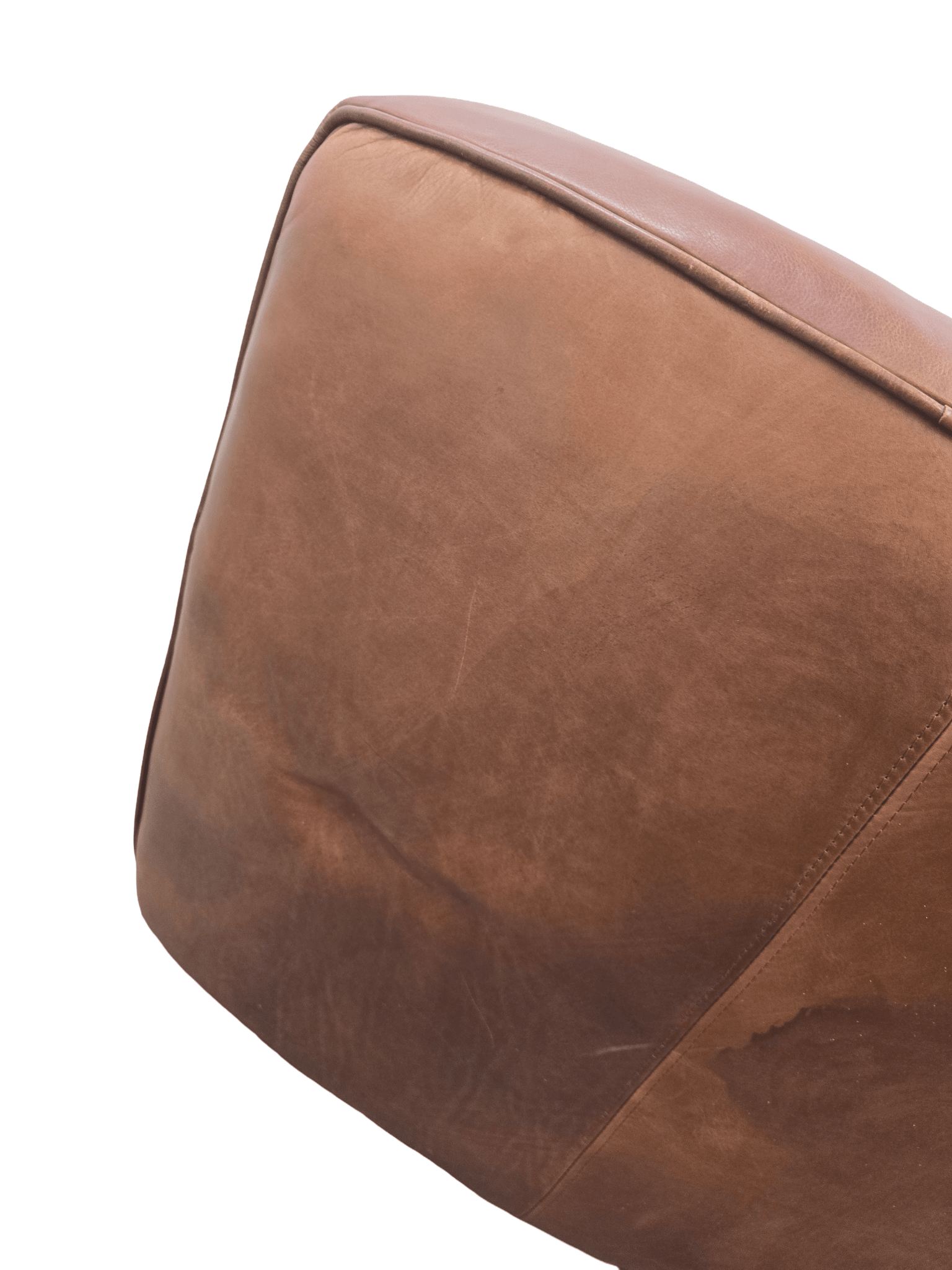 Timothy Oulton Brown Leather Shabby Corner Sofa - Opulent Seating