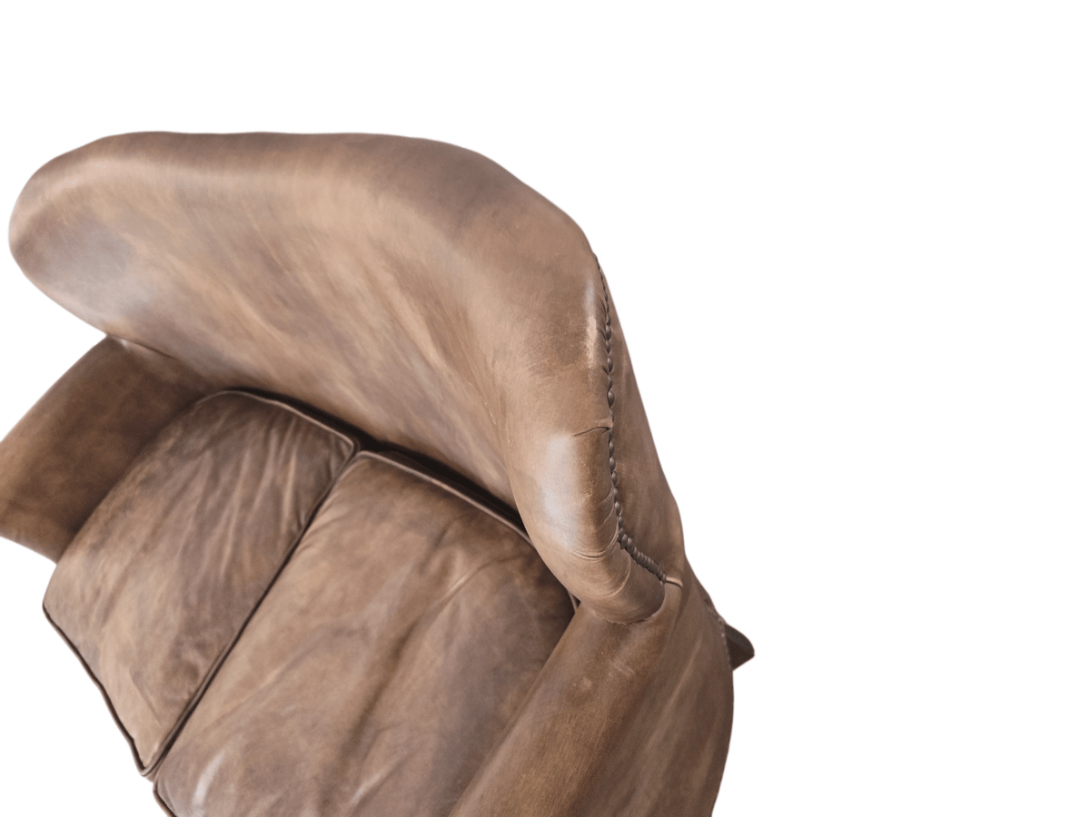 Timothy Oulton for Restoration Hardware Little Professor Two Seater Leather Brown Sofa - Opulent Seating