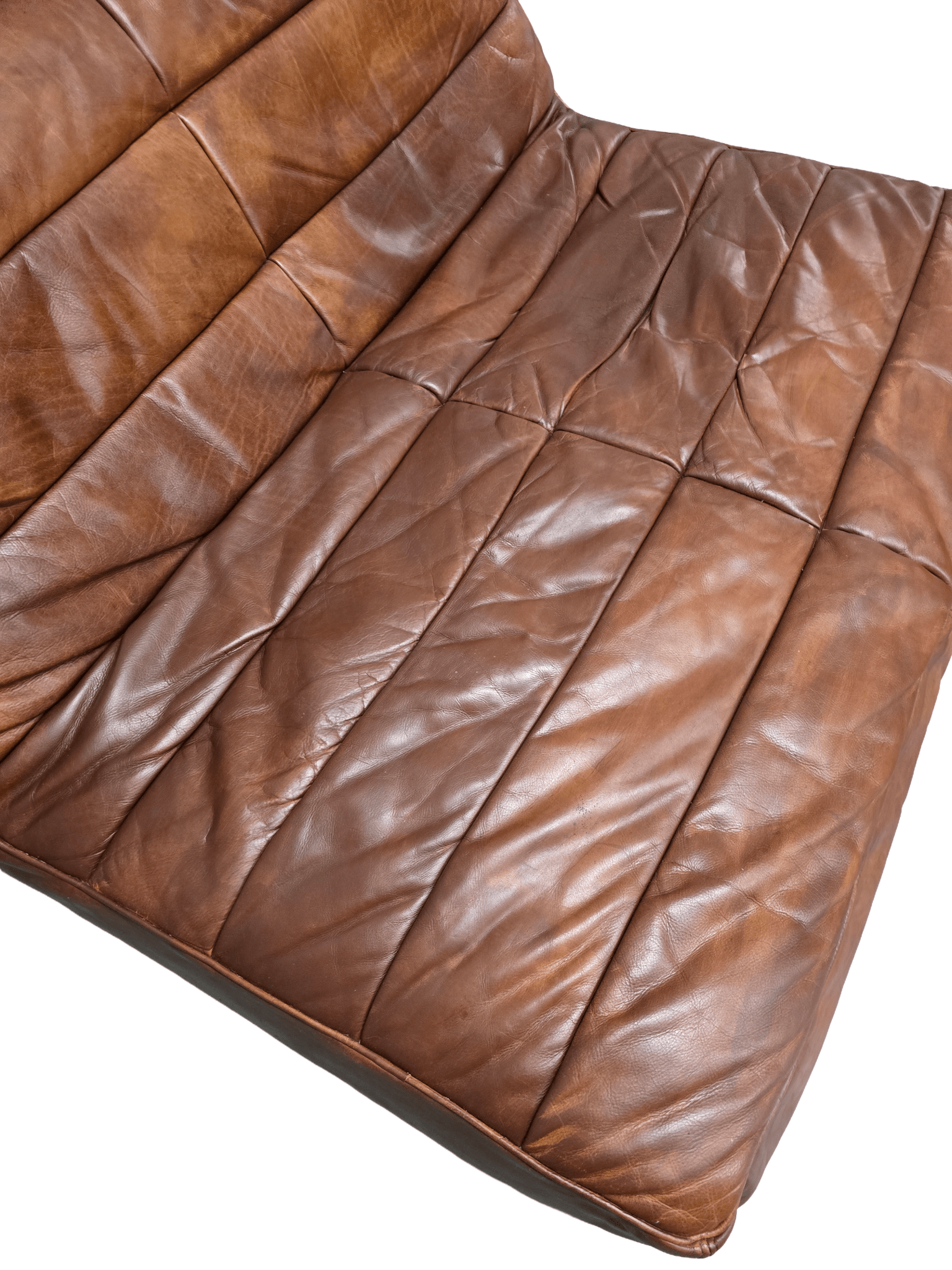 Timothy Oulton Shabby 2 - Seater Sofa | Professionally Restored Brown Leather | The Ultimate Sloucher - Opulent Seating
