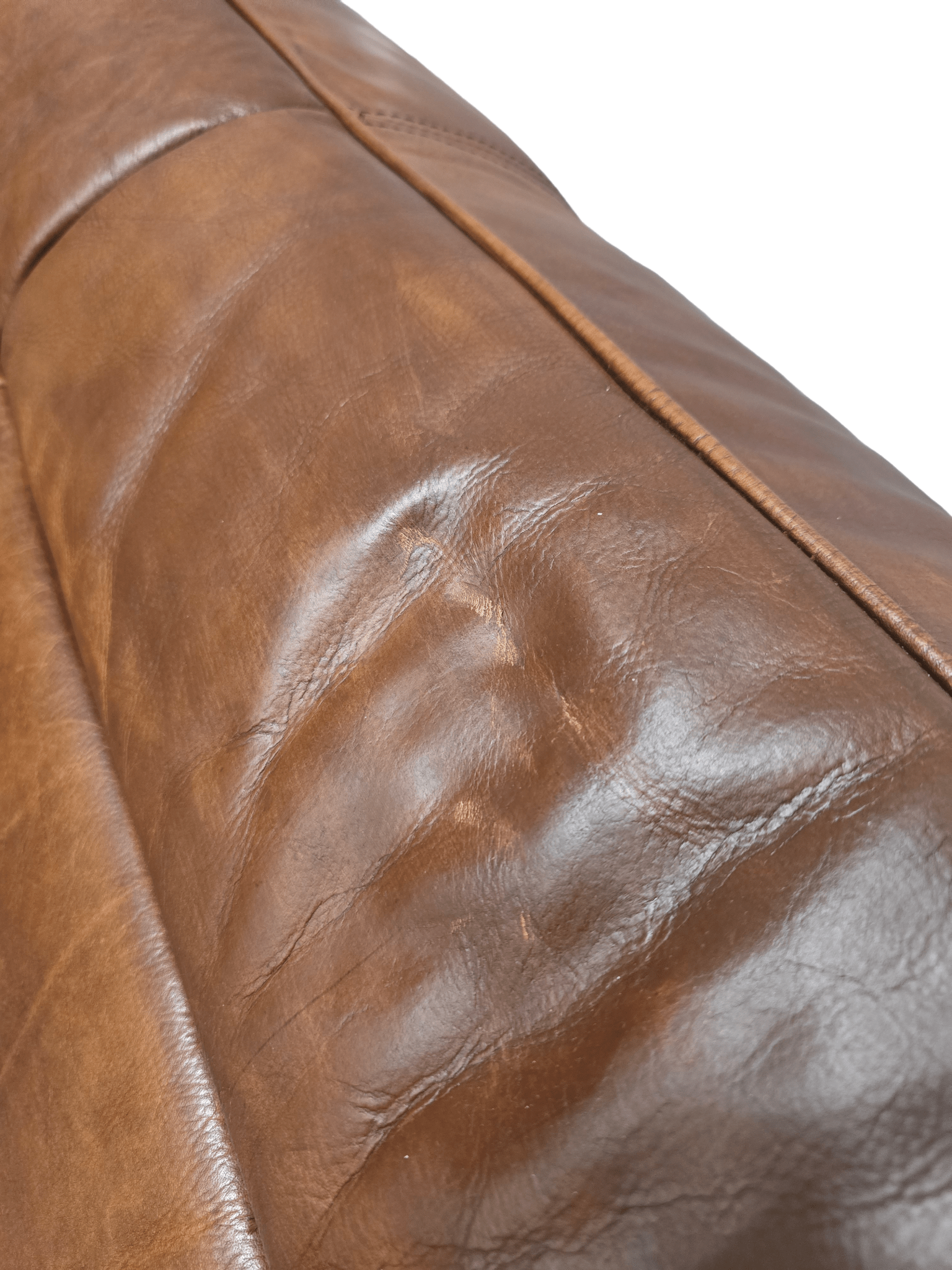 Timothy Oulton Shabby 2 - Seater Sofa | Professionally Restored Brown Leather | The Ultimate Sloucher - Opulent Seating