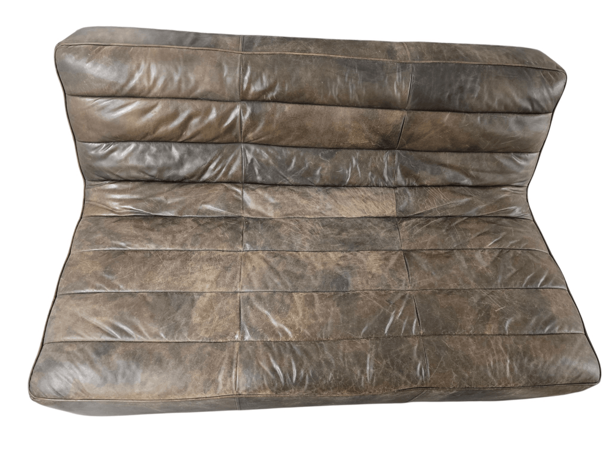 Timothy Oulton Shabby Three Seater Leather Modular Sofa in Antique Tobacco - Opulent Seating