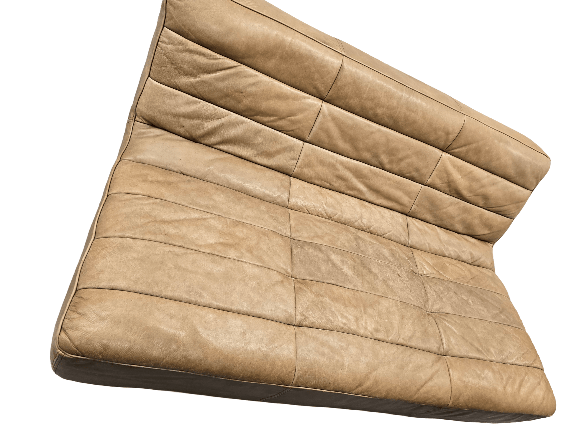 Timothy Oulton Three Seater Leather Shabby Tan Sofa - Opulent Seating