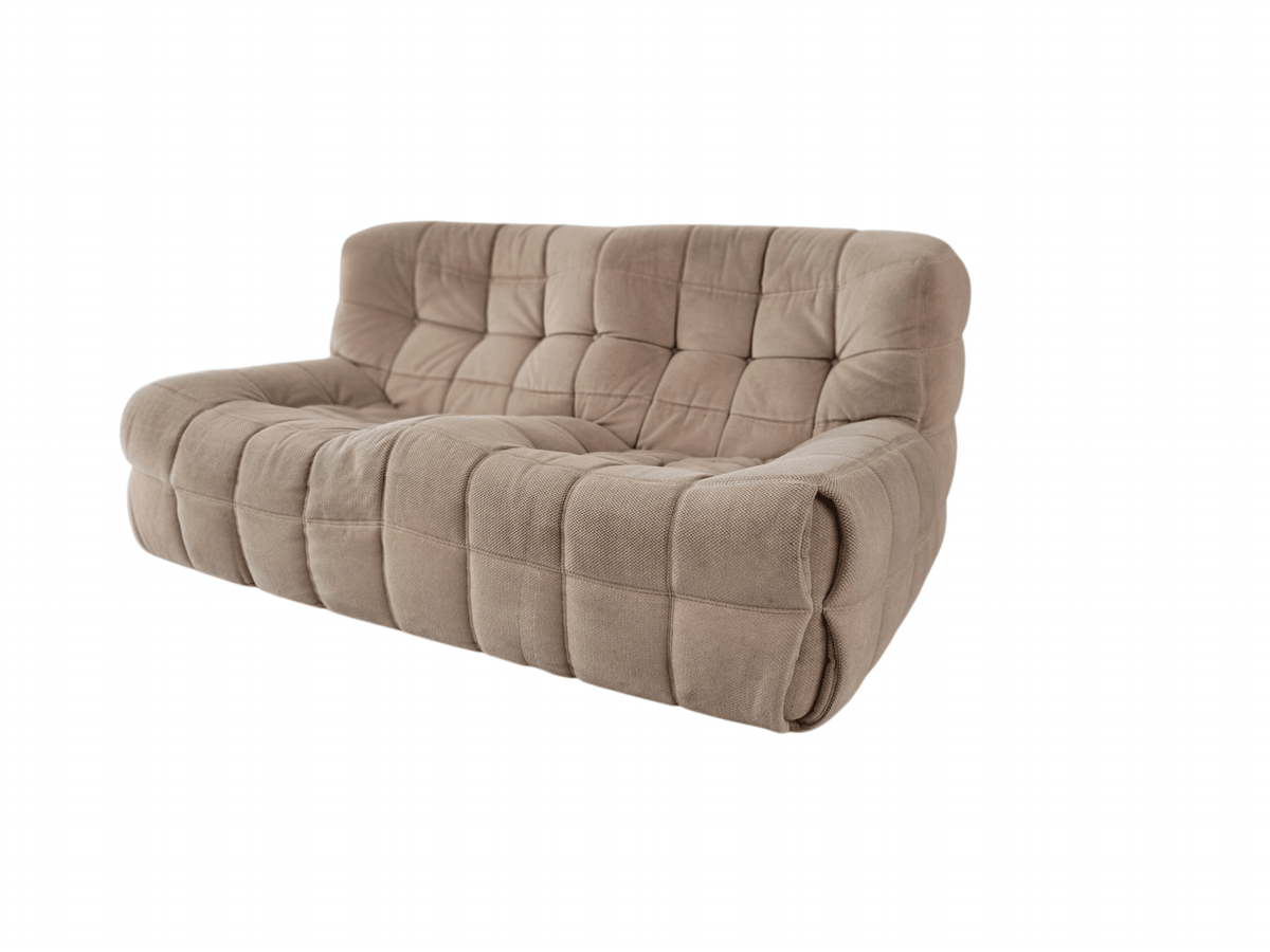 Vintage Ligne Roset Kashima Two Seater Beige Sofa - Opulent Seating
