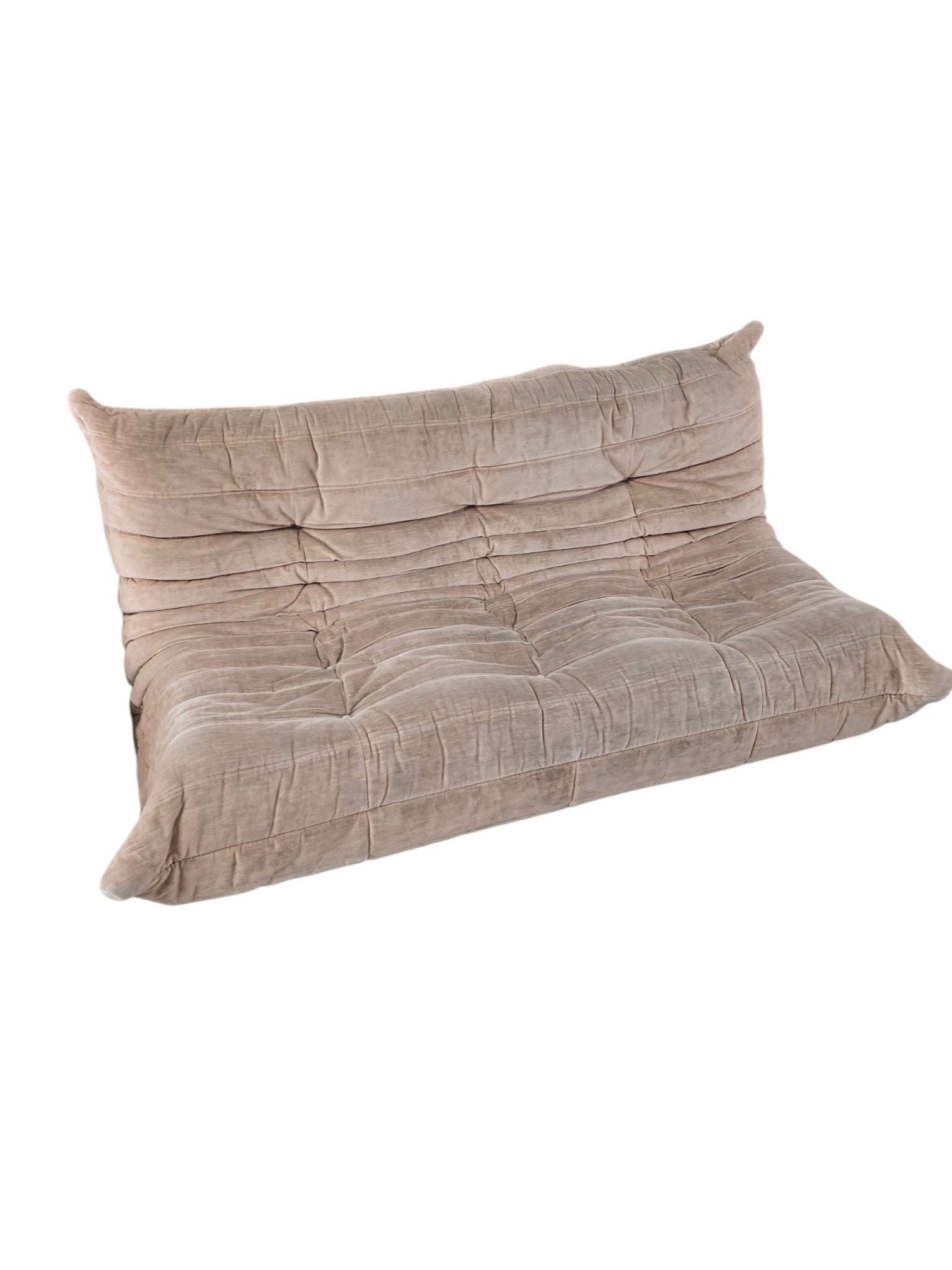 Vintage Ligne Roset Togo Modular Sofa Suite – Beige Chenille - Opulent Seating